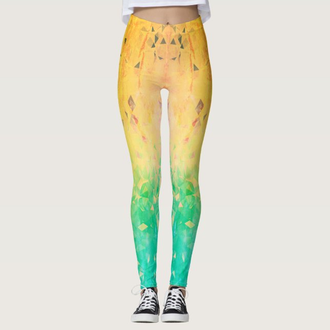 Legging Geometria - limão de limão (Frente)