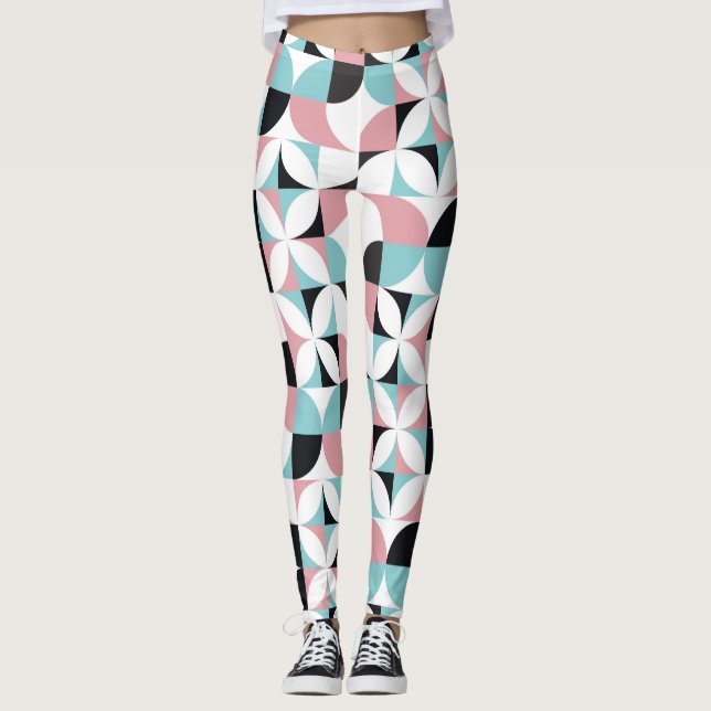 Legging Geometria minimalista, estilo escandinavo trabalho (Frente)