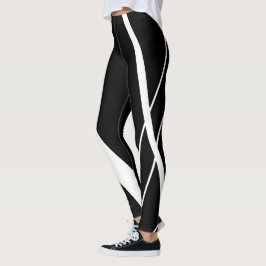 Legging Geometria Urbana Preta e Branca