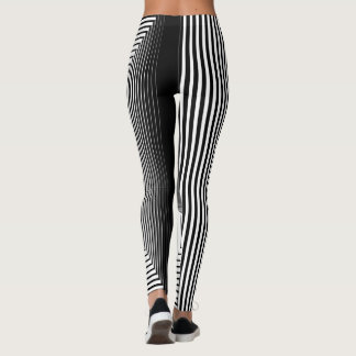 Legging geometric black and white pattern