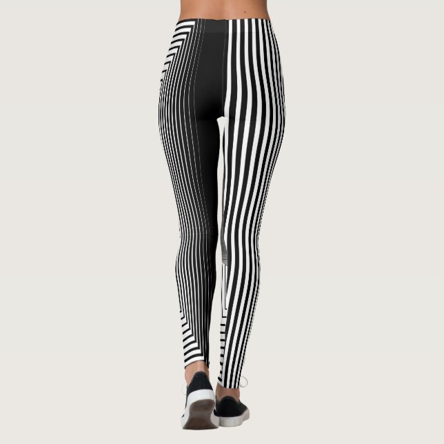 Legging geometric black and white pattern (Verso)
