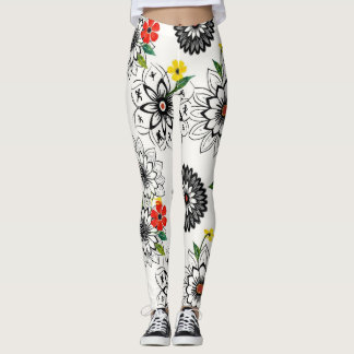 Legging Geometric Floral Mandalas Seamless Pattern