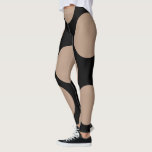 Legging Geométrica grande localiza qualquer cor em preto<br><div class="desc">Este design único de duas cores mostra pontos enormes que você pode recolorir de qualquer maneira que quiser. O resto é preto sólido e não pode ser ajustado. Por padrão, os pontos são castanhos/lattos claros, para indicar uma cor da pele. À distância, ele parecerá preferencialmente legal, e você pode ajustar...</div>