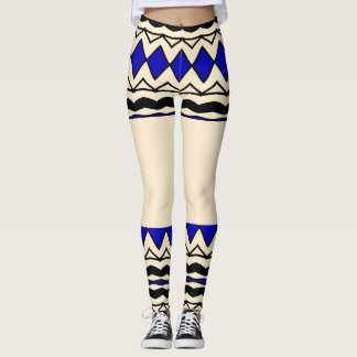 Legging Geométrico Azul Africano