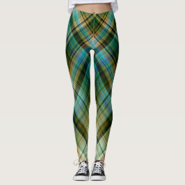 Legging Geométrico azul verde
