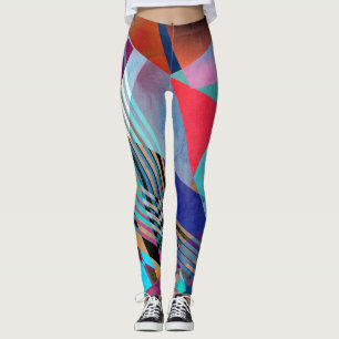 Legging Geométrico Brilhante: Fundo Abstrato colorido