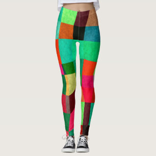 Legging Geométrico colorido: Abstrato Textura sem costura