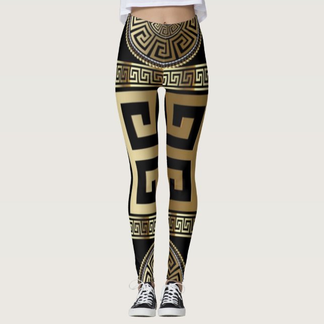 Legging Geométrico das Mulheres Sicilianas (Frente)