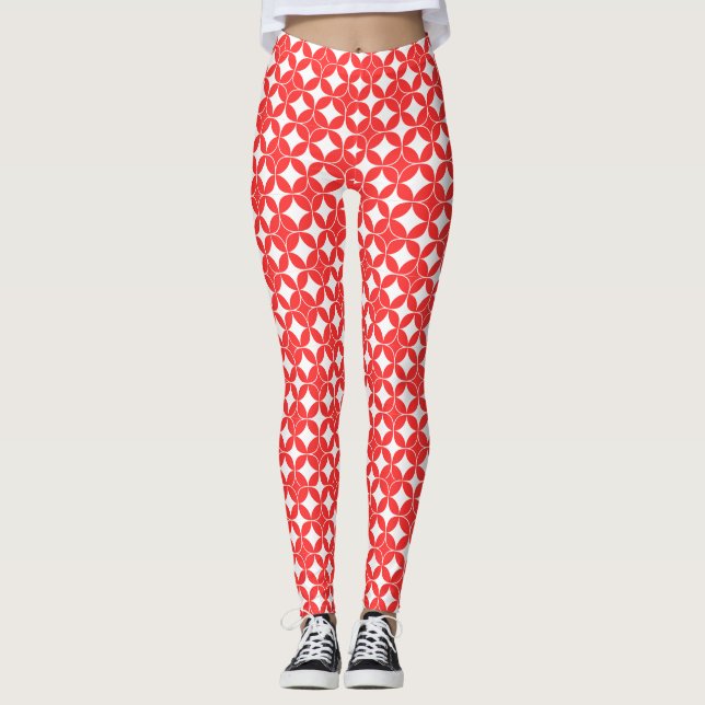 Legging Geométrico de Starburst Radiante (Frente)