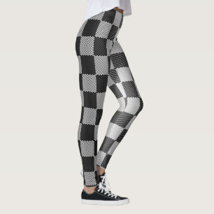 Legging Geométrico em Preto e Branco