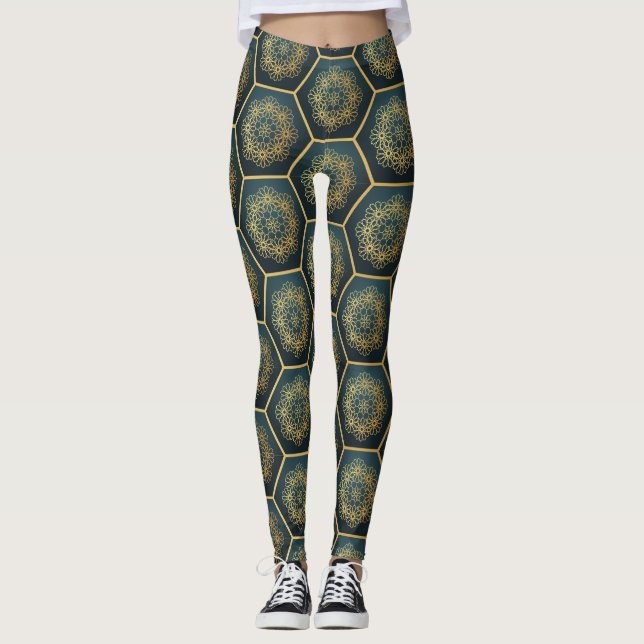 Legging Geométrico Floral (Frente)