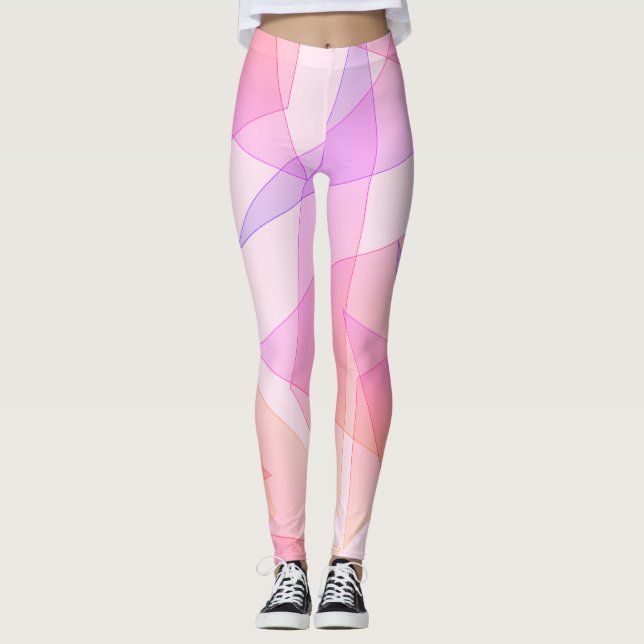 Legging Geométrico Rosa (Frente)