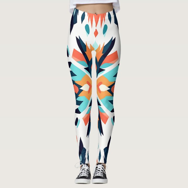 Legging Geométrico Sudoeste Ikat Design (Frente)