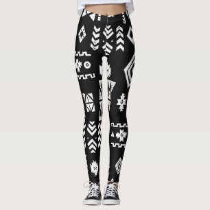 Legging Geométrico tribal: fundo sem costura na moda.