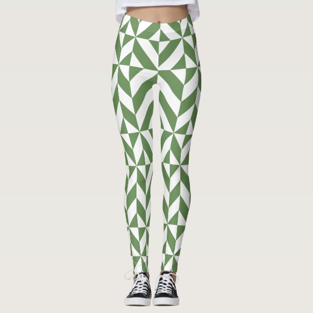 Legging Geométrico Verde (Frente)