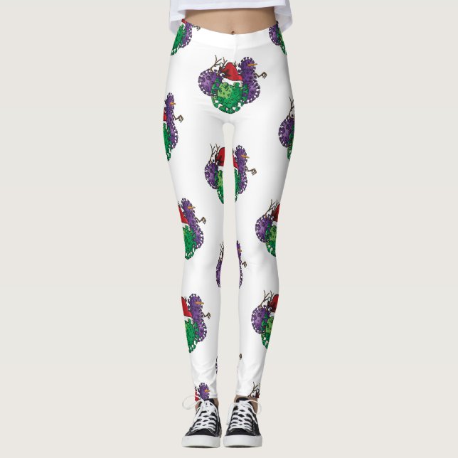 Legging germes coronavírus snowman (Frente)