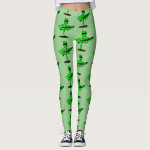 Legging Germinador cyborg planta engraçada desenho animado
