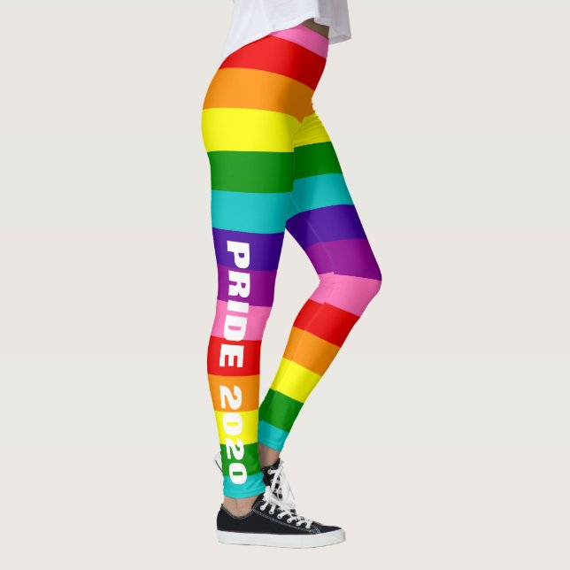 Legging Gilbert Baker Orgulho gay Flag Texto Pessoal (Direita)