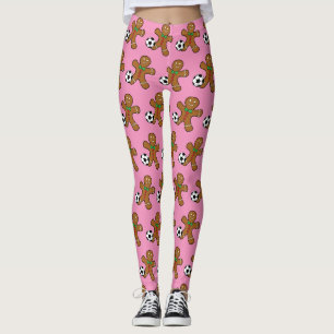 Legging Gingerbird Man Jogando Futebol