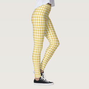 Legging Gingham Amarelo e Branco