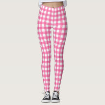 Gingham Branco e Rosa Brilhante
