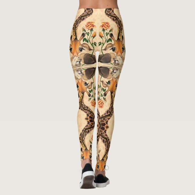 Legging Girafa Romântica - Cavalheiro - Engraçado - (Verso)