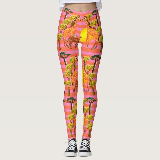 Legging Girafas e coxas do camelo (Frente)