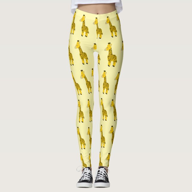 Legging Giraffe Design You Choose Background Colour (Frente)
