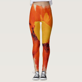 Legging Girassol de laranja vibrante