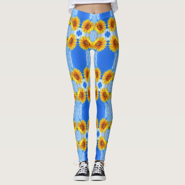 Legging Girassol e abelha amarelasLeggings (Frente)