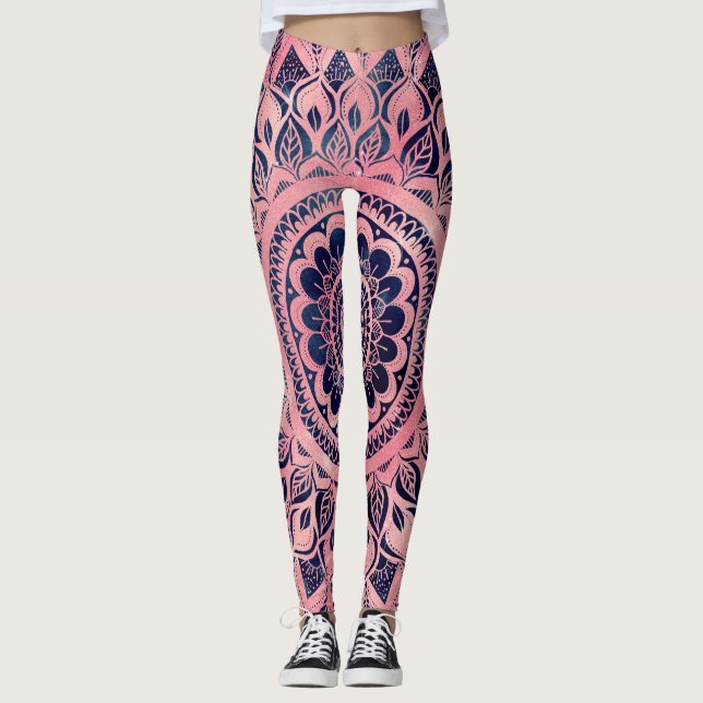 Legging Girly Blue Mandala Floral (Frente)