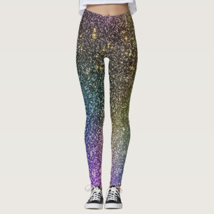 Legging Girly Rainbow Glitter Glitter Galaxy Meias