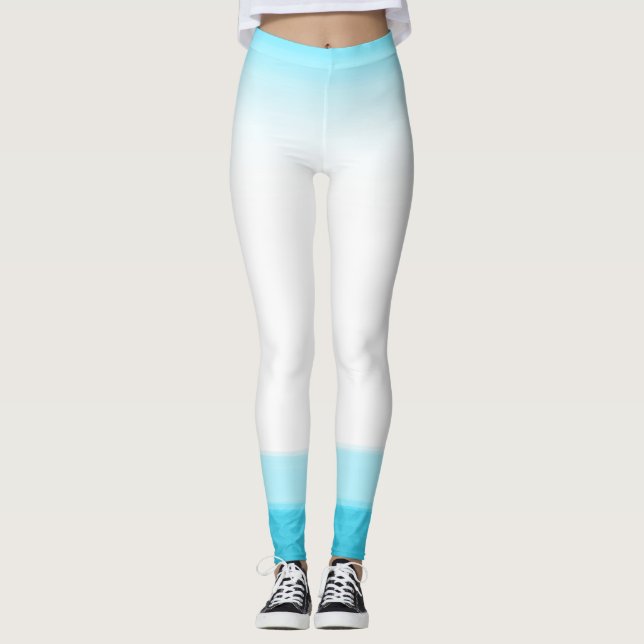 Legging Giro de Salão de Olho Azul e Branco (Frente)