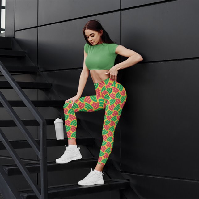 Legging Giro Verde Bonito Yoga Mulheres com Pernas Apertad (Criador carregado)