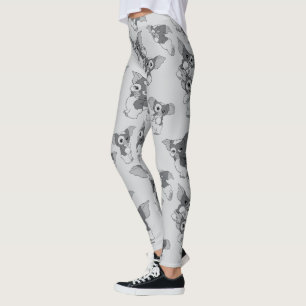 Legging Gizmo   Padrão preto e branco