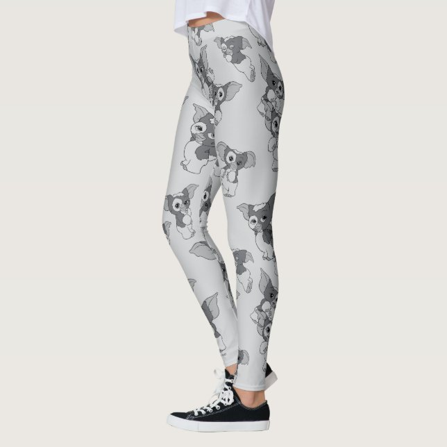 Legging Gizmo | Padrão preto e branco (Esquerda)