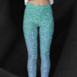 Legging Glam Blue Green and Purple Glitter<br><div class="desc">Design festivo em verde azul e brilho roxo!</div>