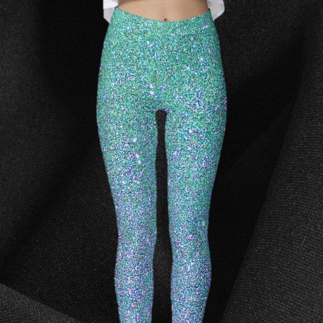 Legging Glam Blue Green and Purple Glitter (Criador carregado)