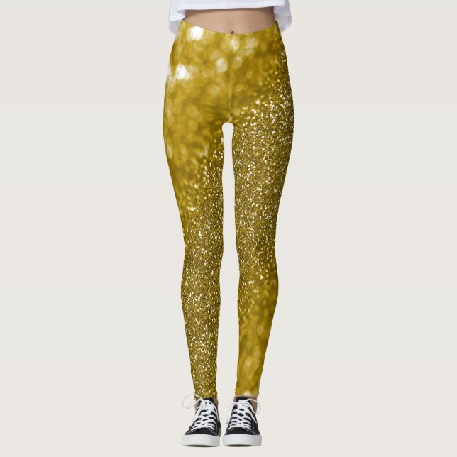 Legging Glam gold gliter (Frente)