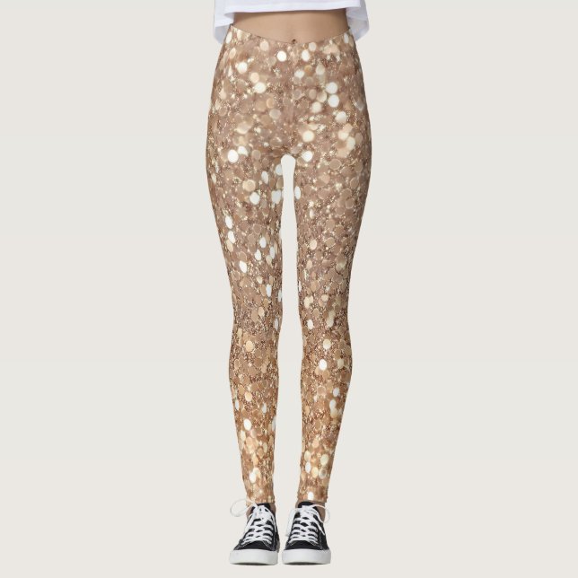 Legging Glam gold gliter (Frente)