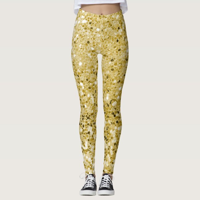 Legging Glam gold gliter (Frente)