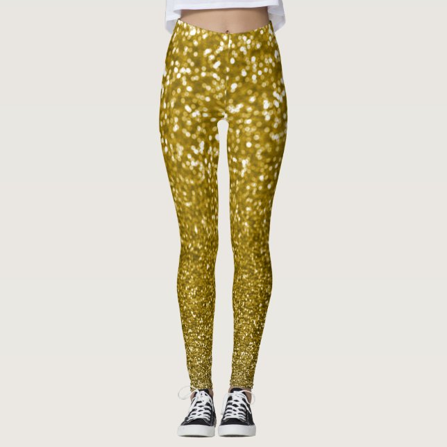 Legging Glam gold gliter (Frente)