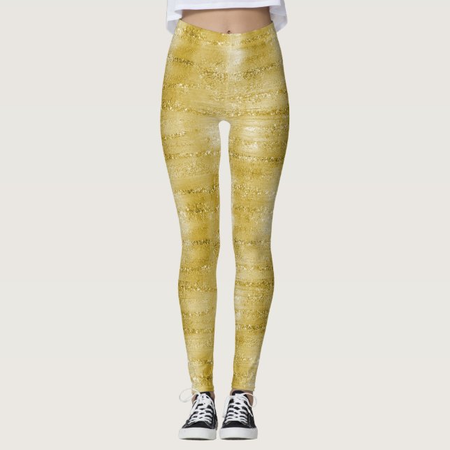Legging Glam gold gliter (Frente)