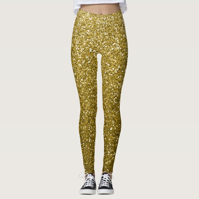Legging Glam gold gliter (Frente)