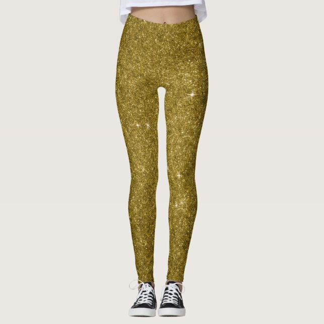 Legging Glam gold gliter (Frente)