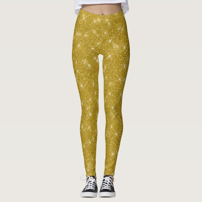 Legging Glam gold gliter (Frente)