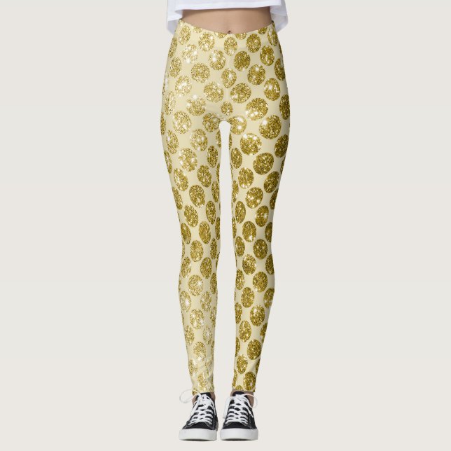Legging Glam gold gliter (Frente)