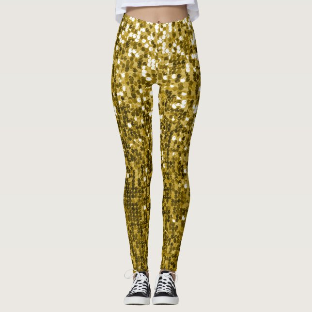 Legging Glam gold gliter (Frente)