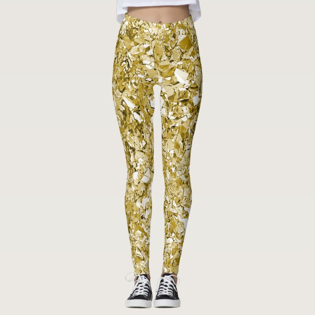 Legging Glam gold gliter (Frente)