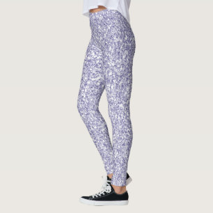 Legging Glam Lavanda Lilac Purple Glitter         